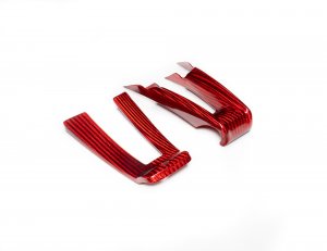 Alfa Romeo Giulia Steering Wheel Trim - Carbon Fiber - Lower Trim Set - Red Candy - QV Model